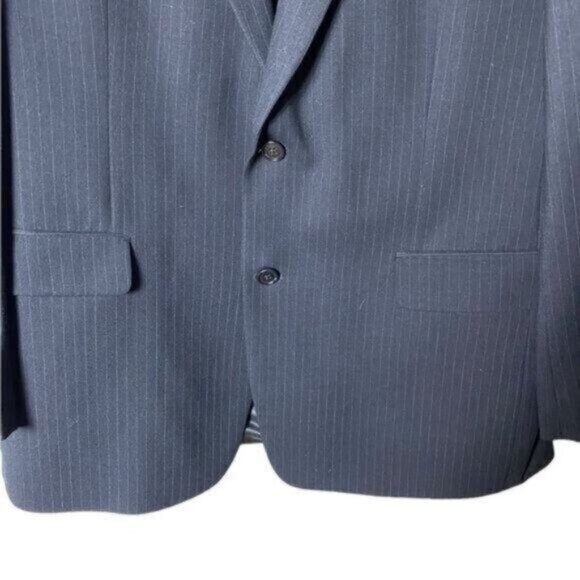 Brooks Brothers 346 Wool‎ Stretch Mens Suit Jacket 43R Sport Coat Black F… - Picture 4 of 11